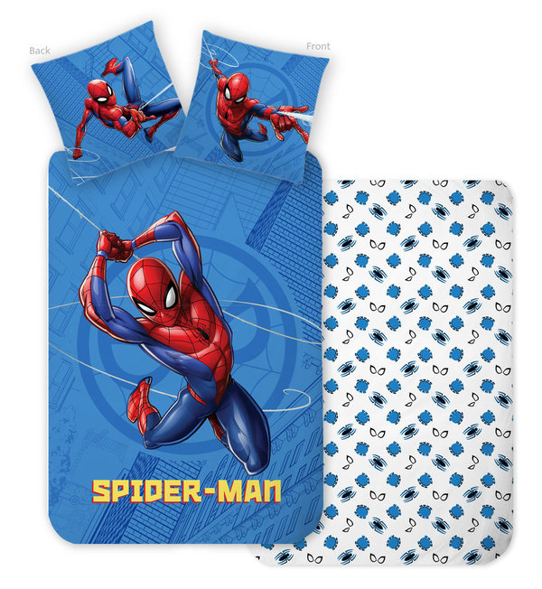 Marvel Spiderman Bettwäsche 80x80 + 135x200 cm